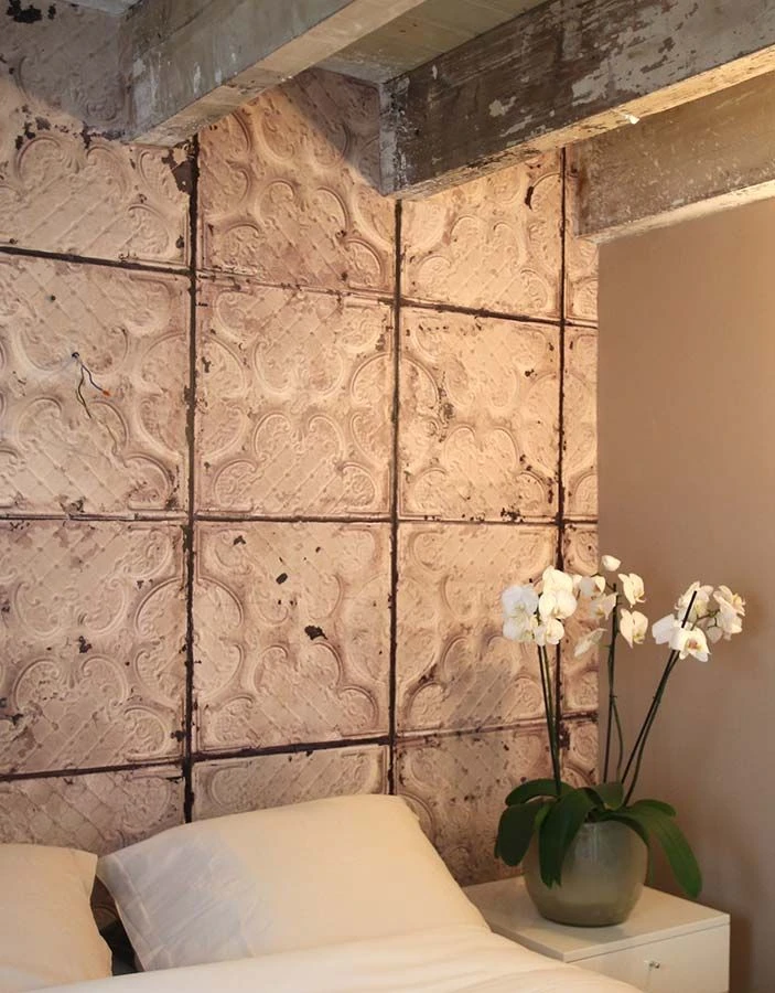 Tapete Brooklyn Tins 03 Blassgraubraun 4 Tapete Brooklyn Tins 03 Blassgraubraun – Bild 4